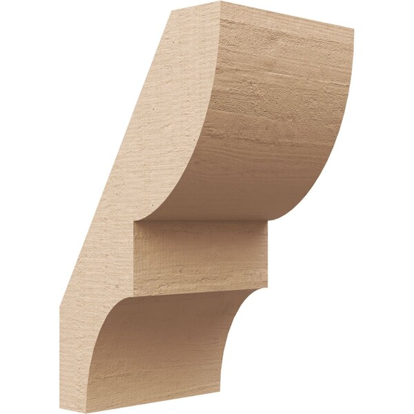 Ekena Millwork 5-inch W x 6-inch D x 10-inch H Ridgewood Rough Cedar Woodgrain TimberThane Knee Brace, Primed BRCUR05X06X10RIDRCPR - main